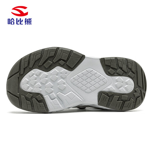 HOBIBEAR children's shoes summer children's toe-cap sandals knob buckle outdoor girls' beach shoes medium and large children's shoes 621305 military green 28