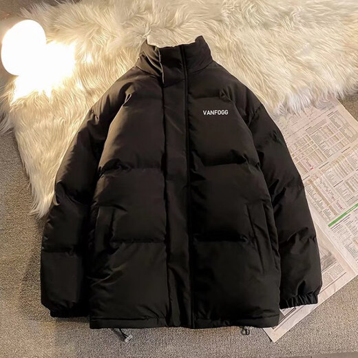 
Guangma cotton coat men's 2024 new handsome bread suit Hong Kong style loose stand collar cotton coat trendy cotton jacket student jacket men black (with velvet thickened winter style) 689 L suggestion 115-130Jin [Jin equals 0.5 kg]