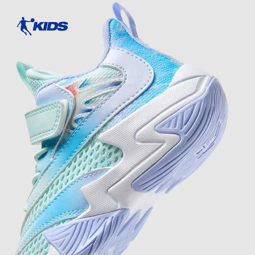 Jordan children's basketball shoes children's summer large mesh sports shoes cool boys' shoes water wave blue/Kunpeng blue 33