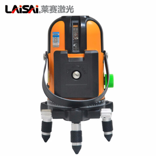 莱赛激光水平仪5线蓝绿光红外线高亮室外打点抹灰686LSG649SPD增强点 【5线单电+脚架】强绿光金属底座