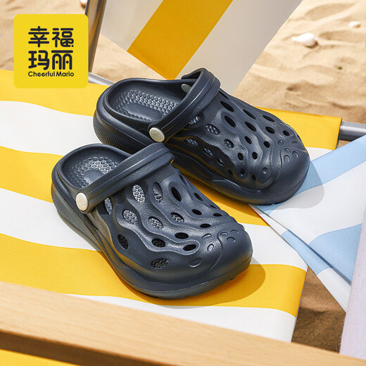 Happy Mary Children's Croc Shoes Boys Summer New 2026 Sandals Wading Creek Shoes Anti-Slip Beach Sandals and Slippers for Outer Wear Rock Creek Blue 30 Inner Length 20cm Suitable for Feet Sizes 30-31