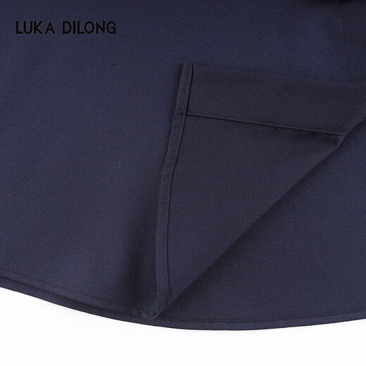Luca Dillon Light Luxury 6A Grade Mulberry Silk Spring and Summer New Men's Cool High Elastic Smart Constant Temperature Short Sleeve Shirt Royal Blue S (46)