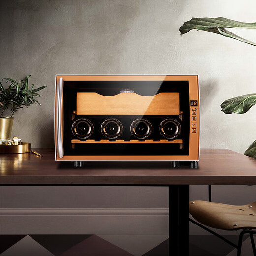 CIGARLOONG 25C cigar cabinet temperature controlled moisturizing Spanish cedar wood naked small mini humidifier household energy-saving silent electronic cabinet dual-core dual-core refrigeration constant temperature red wine cabinet golden cigar red wine 25L cigar cabinet