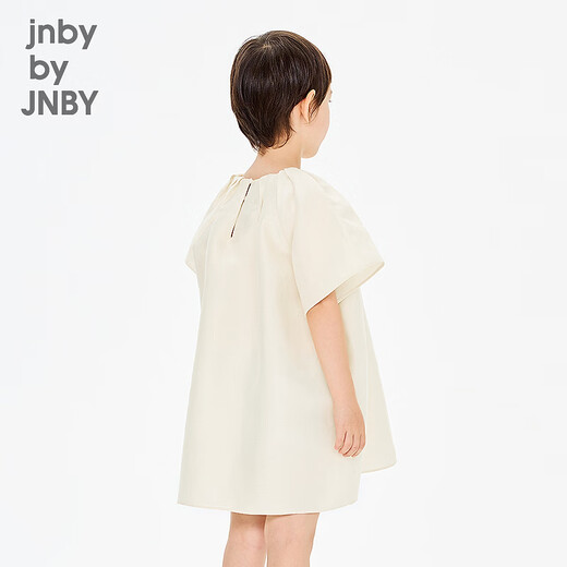 Jnby by JNBY New Jiangnan Buyi children's clothing short-sleeved dress raglan sleeves round neck pullover 26 spring girls 1Q3G10930 110/off-white 100 cm