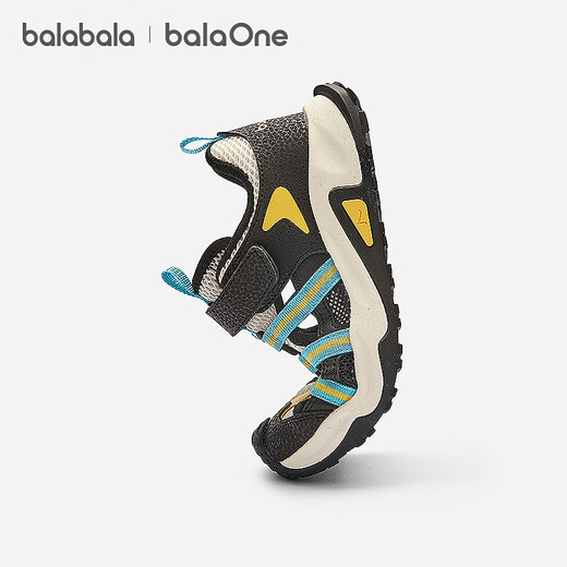 BalaOne children's shoes, children's sandals, boys' and girls' sports shoes, 2026 summer new outdoor shoes, black and white tones 00391 27 (foot length 16.3-16.7/inner length 17.6)