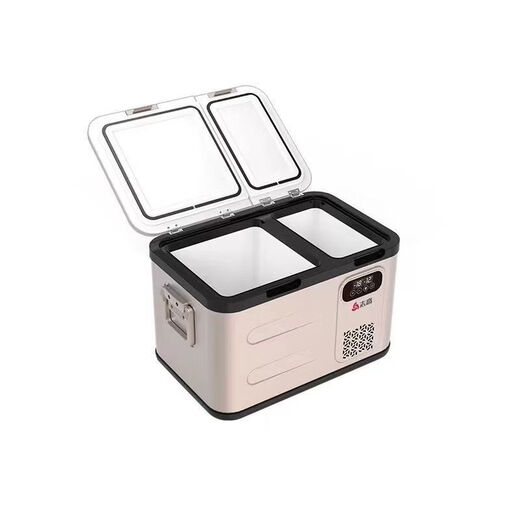 Car small refrigerator truck double door refrigeration freezing fast refrigeration voice control car home dual-use mobile A16 car 1224V + aviation plastic