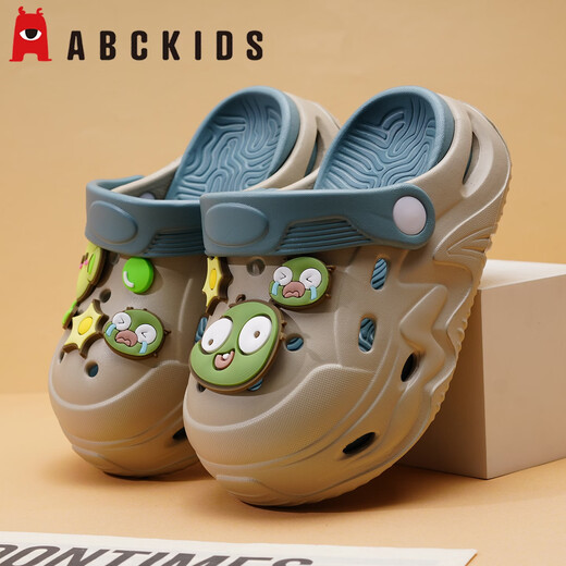 ABC KIDS Children's Croc Shoes for Boys and Girls Summer New Cute Cartoon Boy Sandals Comfortable Non-Slip Soft Bottom Beach Slippers Gray Blue Zombie War 26 / 27 Inner Length 18CM