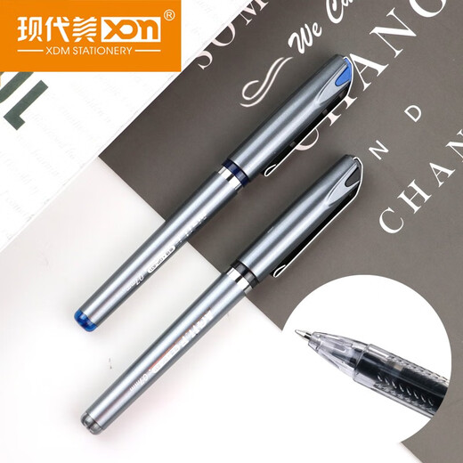 Beauté moderne (XDN) GP1048 Neutral stylo de grande capacité Signature de signature 1,0 mm Supplies scolaires Black Blue Water Pen Black Refill 0,7 mm Bulle Bullet 12 Pack GP831