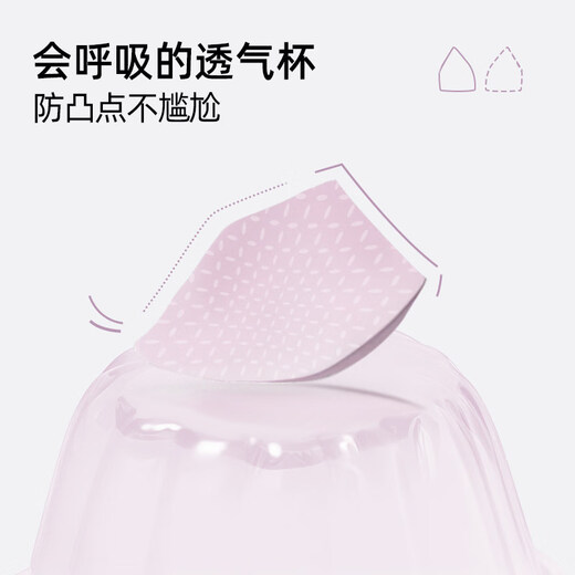 Urban Beauty Summer Cool Feeling Triangel-Cup-Unterwäsche für Damen, Sommer, dünne Raffung, Anti-Durchhängen, Anti-Expansion, sekundärer Brust-BH, leichter Nebelpuder, bequeme, nackte Passform, passt nicht auf leeren Cup S 32/70AB. Ungefähr 75–90 Jin entspricht 0,5 kg