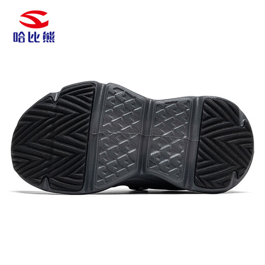 HOBIBEAR children's frame shoes boys and girls sandals summer mesh breathable lightweight sports river sandals 623199 black gray 35