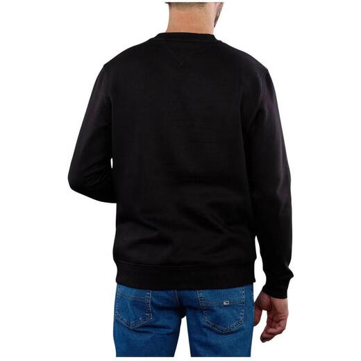 Tommy Hilfiger Tommy Hilfiger men's sweatshirt warm and comfortable cotton blend daily casual jacket simple 26 new style Black one size | EU XL