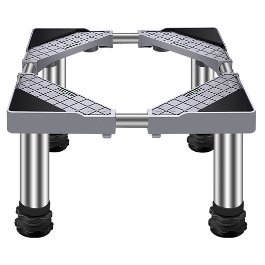 Kezitu washing machine base stainless steel raised pad height stand fully automatic roller adjustable stand refrigerator ice making 8 feet (total shelf height 29-32cm) gray