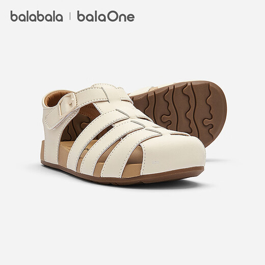 BALABALA balaOne children's shoes children's sandals girls' shoes 2026 summer new breathable casual shoes off-white 10301 26 (foot length 15.8-16.2/inner length 16.9)