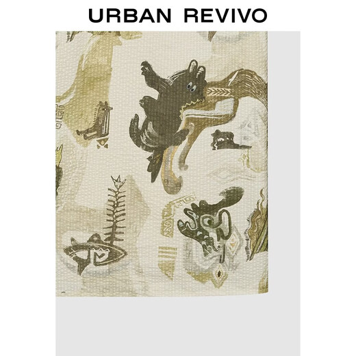 UR2026 Summer New Men's Casual Personalized Creative Printed Lapel Cardigan Shirt UML260031 Multicolor S