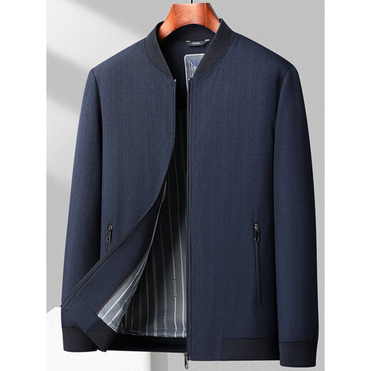 K-Boxing 2026 Spring and Autumn New Jacket Business Casual Baseball Collar Versatile Middle-aged and Elderly Dad Jacket Jacket Men Blue-402 M 170/92A