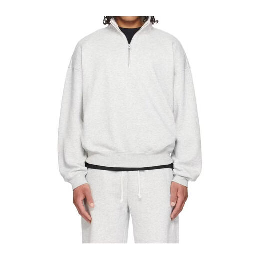 SKIMS men's sweatshirt, warm and comfortable cotton terry daily casual jacket, trendy and simple, white, one size fits all | XXL