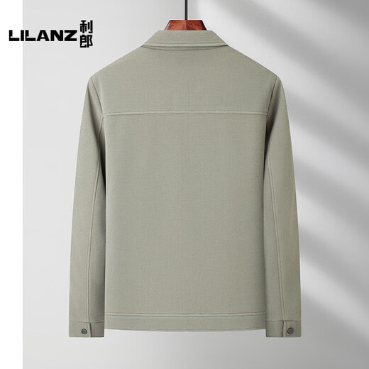 LILANZ 2026 Spring and Autumn New Casual Lapel Trendy Jacket for Young and Middle-aged Fashion Trendy Versatile Long-Sleeved Men's Jacket Brown L 175