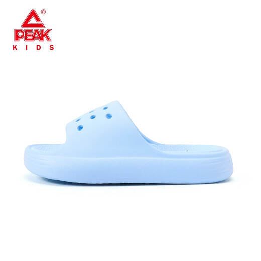 PEAK slippers for children 2026 new thick-soled boys' non-slip beach indoor and outdoor non-slip bathing sports girls' slippers Sky Blue 24-25 Inner length 16cm/foot length 15-15.7cm