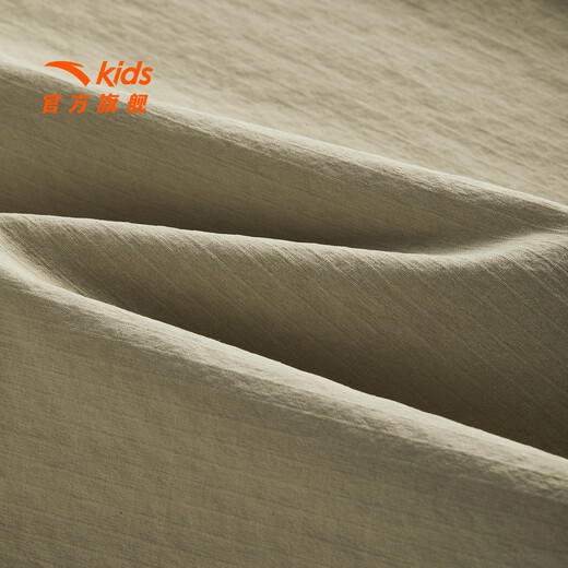 ANTA Children's Dress for Big and Little Girls 2026 Summer Versatile T-Shirt Skirt Breathable Girls Fashion Simple Short Skirt Pure White/Oatmeal Khaki-1 130