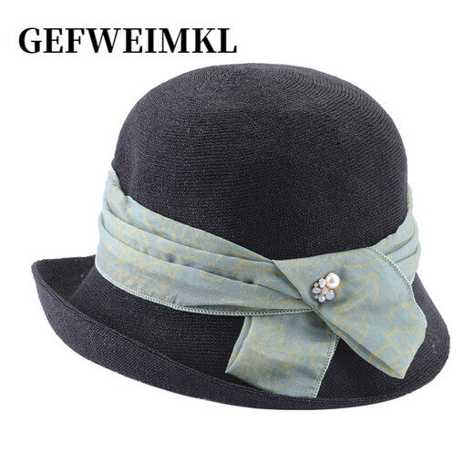 GEFWEIMKL high-end Japanese paper hat women's summer sun hat women's outdoor sunshade fisherman hat 2026 new sun hat women black one size (56-58cm)