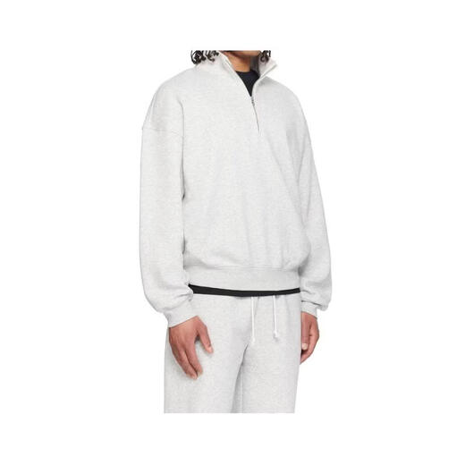 SKIMS men's sweatshirt, warm and comfortable cotton terry daily casual jacket, trendy and simple, white, one size fits all | XXL