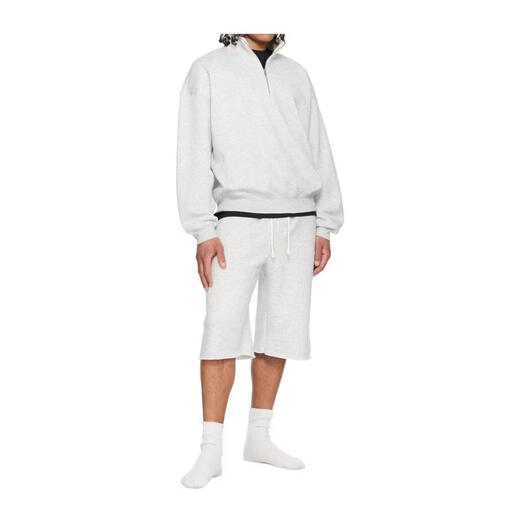 SKIMS men's sweatshirt, warm and comfortable cotton terry daily casual jacket, trendy and simple, white, one size fits all | XXL