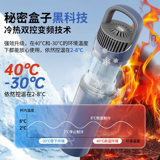 Shantou Lincun mounted islet refrigeration box portable rechargeable car-mounted small refrigerator can be used for aircraft refrigeration cup single refrigeration ai automatic constant refrigeration cabin + cold storage set ++ cup set