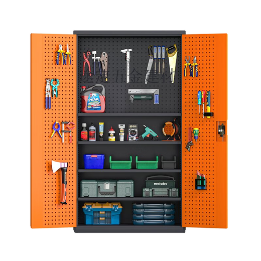 Ai Style Thickened Industrial Heavy Tool Cabinet Workshop Hardware Factory Double Door Storage Toolbox Auto Repair Tool Cart Tool Cabinet Look for Blacksmith Pai Brand