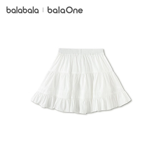Balabala children's clothing children's half skirt girls 2026 summer new style sweet short skirt for children and big children with bows original white 10101 100