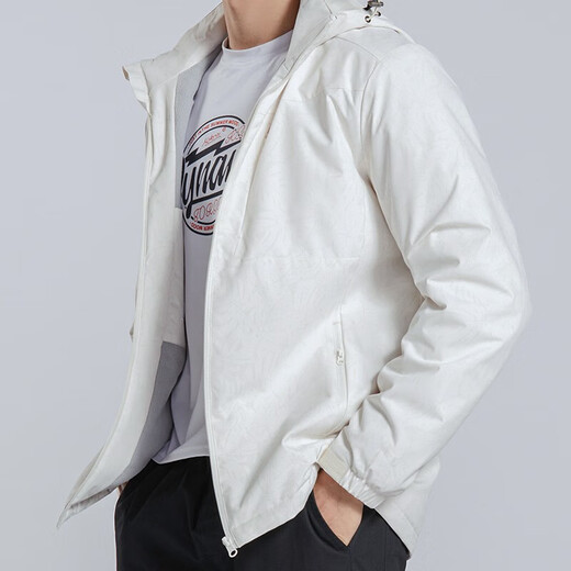 Brelrmon Plus Samtjacke Windbreaker Männer und Frauen Schweißjacke einschicht einschichten Herbst und Winter Windproof warme Weichschale Arbeitspeakkleidung koreanische Version Outdoor Jacke 9930a-2 Ginkgo White-Men [Camouflage] m