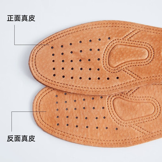 HKNNS Cow-Absorbing, Anti-Odor, Absorbing and Breathable INSERSE SPORT Cuir INSTERSE HOMMES and Women Spring dur, été et automne de grande taille de semelles authentiques trous en cuir [trois paires] 42