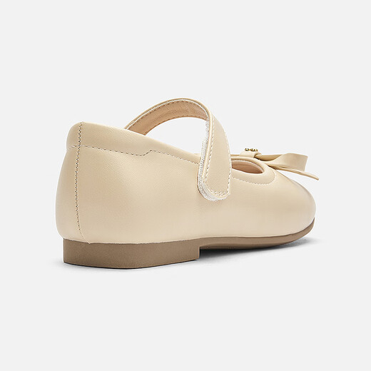 BALABALA balaOne BALABALA children's princess shoes for girls 2025 new spring and autumn sweet princess soft-soled shoes off-white 10301 24 (foot length 14.3-14.7/inner length 15.7)