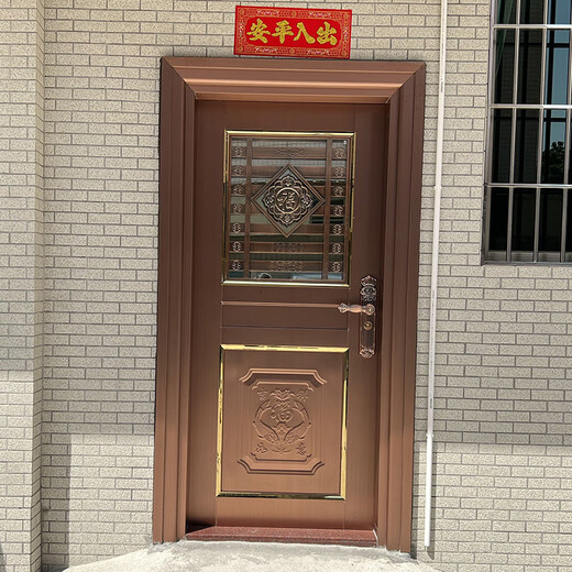 304不锈钢门单门大门室外豪华防盗家用农村进户阳台玻璃入户门每平方价格 单开01