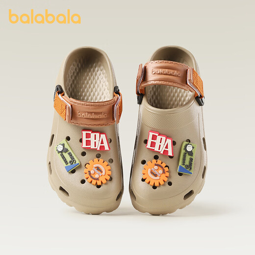 Balabala children's slippers summer boys indoor cute hole shoes boy baby sports soft sole lightweight cartoon beach shoes