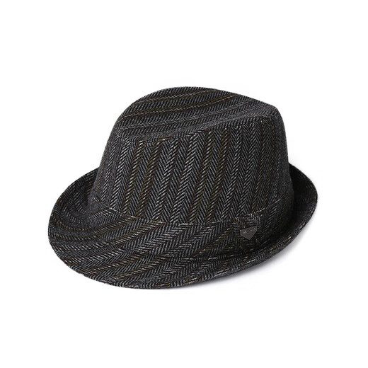Mr DUCK new autumn and winter new British style herringbone wool jazz top hat outdoor warm hat for men and women MW36 MW362133 medium gray wheat brown (top hat S (52-55cm