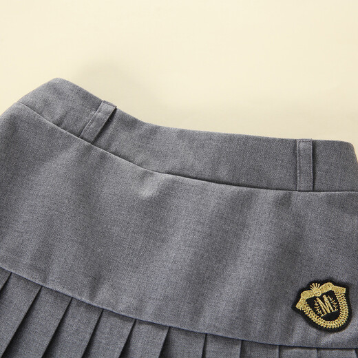 Montagnard middle-aged and older children's summer high-waisted pleated skirt, fresh and girly 2026 versatile short skirt, simple design, literary style skirt