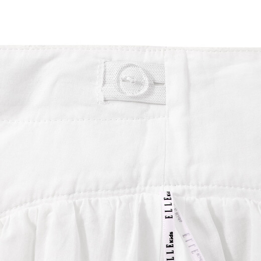 ELLE KIDS French resort style three-dimensional embroidered cotton A-line skirt for girls summer new versatile high-waisted mid-length skirt
