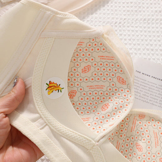 Modal bra push-up adjustable auxiliary breast support mid-thickness anti-sagging small breast side control anti-expansion underwear for women skin powder + skin powder 90A 40