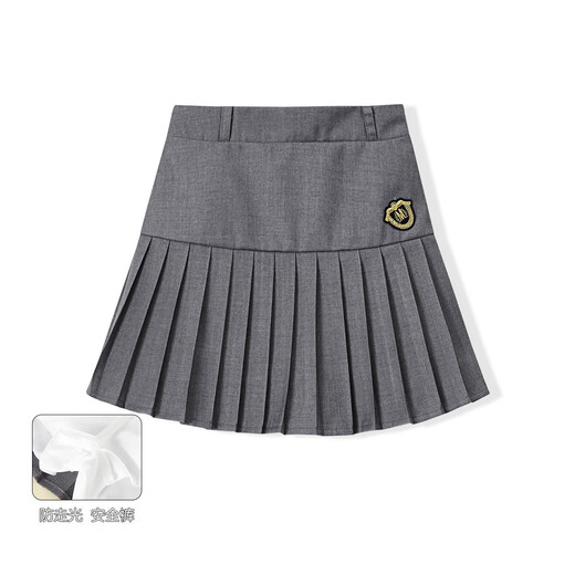 Montagnard middle-aged and older children's summer high-waisted pleated skirt, fresh and girly 2026 versatile short skirt, simple design, literary style skirt