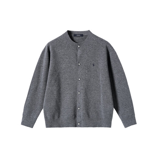 Nanyi/NYHSUGOO 100% sheep wool 48 counts 14 needles four flat idle stitch sweater cardigan 15175 men dark gray L 131-150Jin Jin equals 0.5 kg