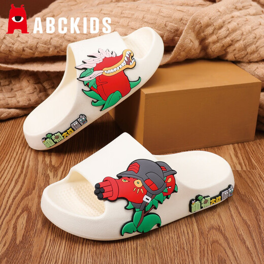 Plants vs. Zombies Children's Slippers Boys Summer New Indoor Home Non-slip Soft Bottom Sandals for Boys Green Plants vs. Zombies 24-25 Sizes