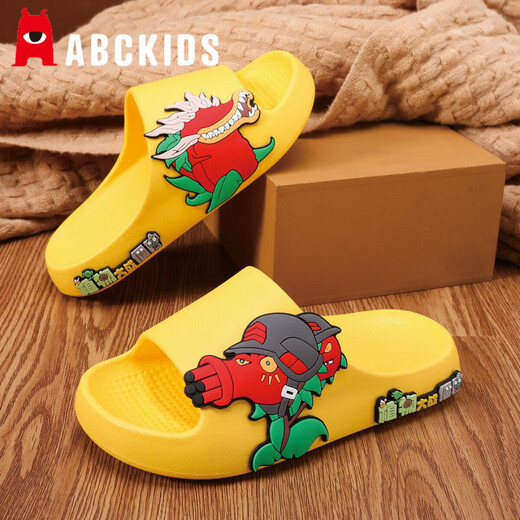 Plants vs. Zombies Children's Slippers Boys Summer New Indoor Home Non-slip Soft Bottom Sandals for Boys Green Plants vs. Zombies 24-25 Sizes