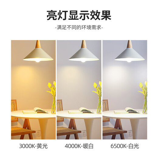 Philips (PHILIPS) LED light bulb energy-saving light bulb high-power lighting bulb screw E27 light bulb 5W white light 6500K