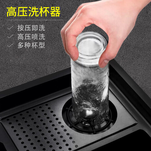 Kohler nano-black Stepped Cup Pucher раковина для одного танка из нержавеющей стали растительного бассейна Coffee Shop Hall Zhongdao Water Bar 6848 с 6193 круглым горячим и горячим смеси