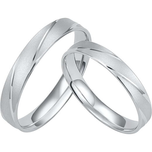 Saturday Fu PT950 platinum ring Love has no end for couples, single ring for women, size 8, about 3.31g, birthday gift