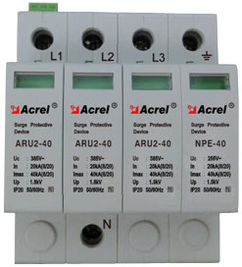 Ankerui ARU2-40/385/3P+N-S secondary lightning arrester SPD surge protector with remote signaling contact ARU2-20/385/4P-S