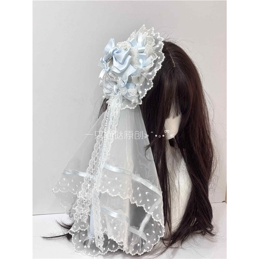 Beast Spring Cat Tart original handmade Lolita top hat blue girl Lolita bow versatile hair accessories cute and gorgeous small top hat in stock (color can be noted)