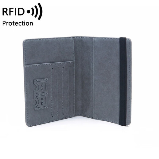 Sky Forest Passport Sac Certificat de stockage Voyage Voyage Hommes et femmes Portefeuille portable Clip de passeport gris