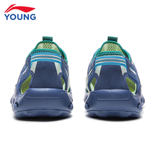 Li Ning Children's Sandals 2026 Summer New Baotou Sandals Children's Breathable Men's Wading Sandals Chalk Gray/Light Lime 28-3 33
