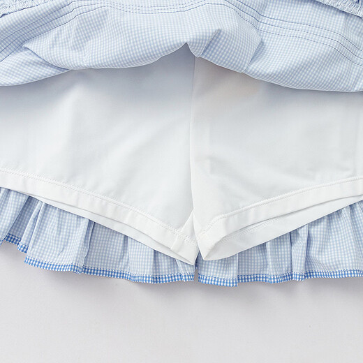 BALABALA children's clothing children's half-length skirt girls 2026 summer new style sweet short skirt for children and big children with bow blue and white tone 00381 90